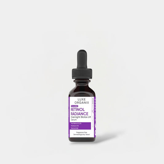 Luxe Organix Clinical Pro Retinol Radiance Serum 30ml سيروم لوكس أورجانيكس كلينيكال برو ريتينول لإشراقة البشرة - Princess Cosmetics Qatar