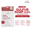 Luxe Organix DermaPRO Sulfur Soap 2.5% Acne Rescue Multifunction Face & Body Soap 80g صابون الكبريت لوكس أورجانيكس ديرما برو 2.5٪ صابون حب الشباب متعدد الوظائف للوجه والجسم - Princess Cosmetics Qatar