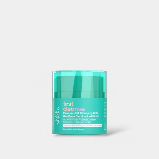 Luxe Organix First Cleanse Blackhead Clearing Cleansing Balm 45g بلسم لوكس أورجانيكس الأول لتنظيف الرؤوس السوداء - Princess Cosmetics Qatar