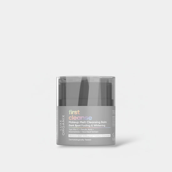Luxe Organix First Cleanse Dark Spot Fading Cleansing Balm 45g بلسم لوكس أورجانيكس الأول لتنظيف البقع الداكنة وتفتيحها - Princess Cosmetics Qatar