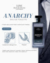 Luxe Organix Fragrances Anarchy for Men Eau de Toilette 100ml لوكس أورجانيكس فراجرانز أناركي للرجال ماء تواليت 100 مل - Princess Cosmetics Qatar