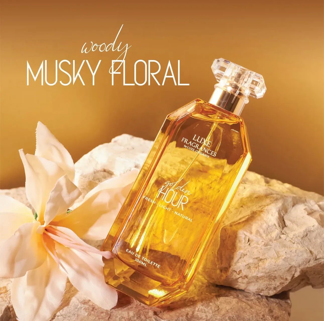 Luxe Organix Fragrances Golden Hour EDT 100ml لكس أورغانكس عطور غولدن آور - Princess Cosmetics Qatar