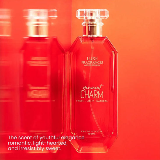 Luxe Organix Fragrances Innocent Charm EDT 100ml لكس أورغانكس عطور إنوسنت تشارم - Princess Cosmetics Qatar