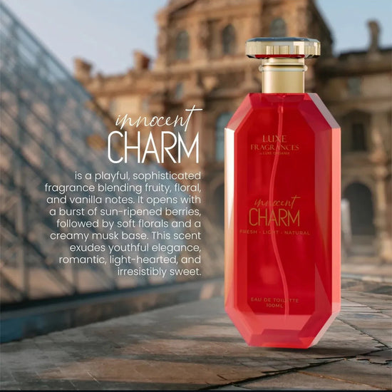 Luxe Organix Fragrances Innocent Charm EDT 100ml لكس أورغانكس عطور إنوسنت تشارم - Princess Cosmetics Qatar