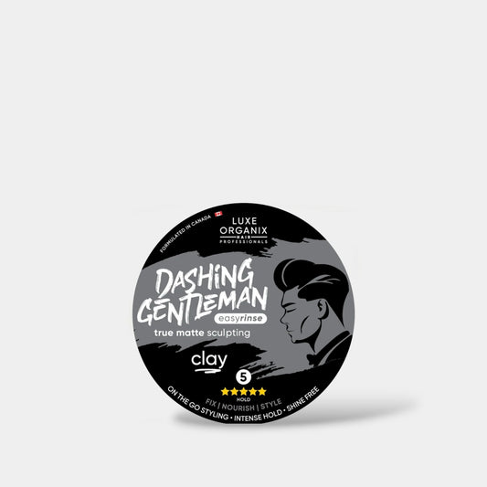 Luxe Organix Hair Professionals Dashing Gentleman True Matte Sculpting Clay 80g لوكس أورغانيكس هير بروفيشنالز داشينغ جنتل مان ترو مات سكلبتنغ كلاي - Princess Cosmetics Qatar