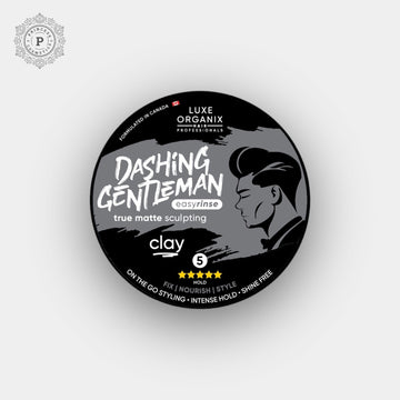 Luxe Organix Hair Professionals Dashing Gentleman True Matte Sculpting Clay 80g لوكس أورجانيكس - طين نحت غير لامع للشعر من دانتلمان 80 جم - Princess Cosmetics Qatar