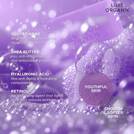 Luxe Organix Niacinamide + Retinol Cloud Soap (80g x 3pcs) صابون لوكس أورجانيكس نياسيناميد + ريتينول كلاود - Princess Cosmetics Qatar