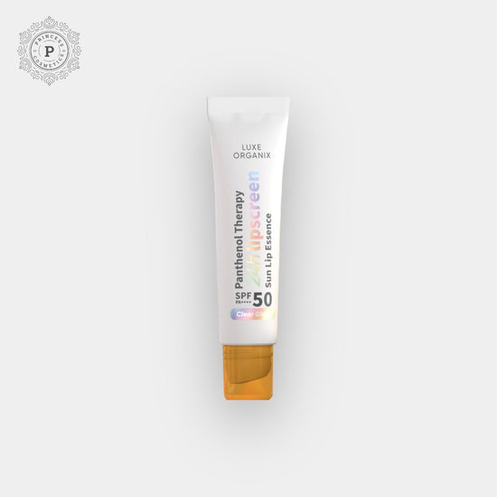 Luxe Organix Panthenol Therapy 24H Lipscreen Sun Lip Essence SPF 50 PA++++ 10g لوكس أورجانيكس بانثينول ثيرابي 24 ساعة شفاه صن ليب إيسنس SPF 50 PA ++++ 10 جم - Princess Cosmetics Qatar