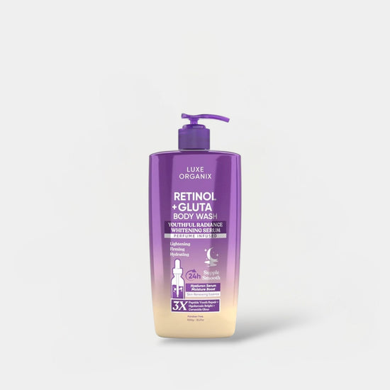 Luxe Organix Retinol + Gluta Body Wash 1000g. لوكس أورجانيكس ريتينول + غسول الجسم جلوتا - Princess Cosmetics Qatar