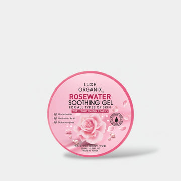 Luxe Organix Rosewater Soothing Gel 300ml جل مهدئ بماء الورد من لوكس أورجانيكس - Princess Cosmetics Qatar