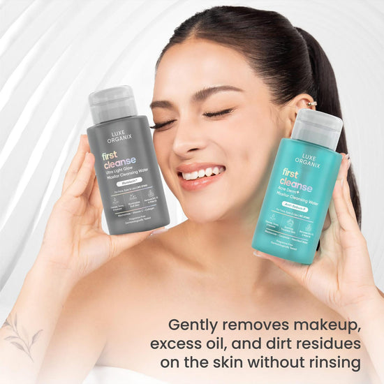 Luxe Organix Whitening Repair Ultra Light Glow Micellar Cleansing Beauty Water 300ml ماء ميسيلار منظف ومرطب للوجه من لوكس أورجانيكس - Princess Cosmetics Qatar