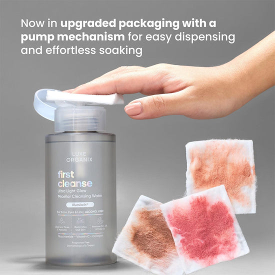 Luxe Organix Whitening Repair Ultra Light Glow Micellar Cleansing Beauty Water 300ml ماء ميسيلار منظف ومرطب للوجه من لوكس أورجانيكس - Princess Cosmetics Qatar
