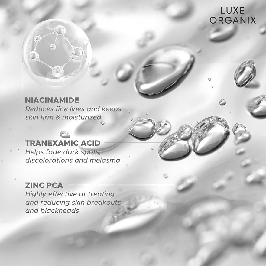 Luxe Organix Whitening Repair Ultra Light Glow Serum 30ml سيروم لوكس أورجانيكس لإصلاح وتبييض البشرة فائق الإشراق - Princess Cosmetics Qatar