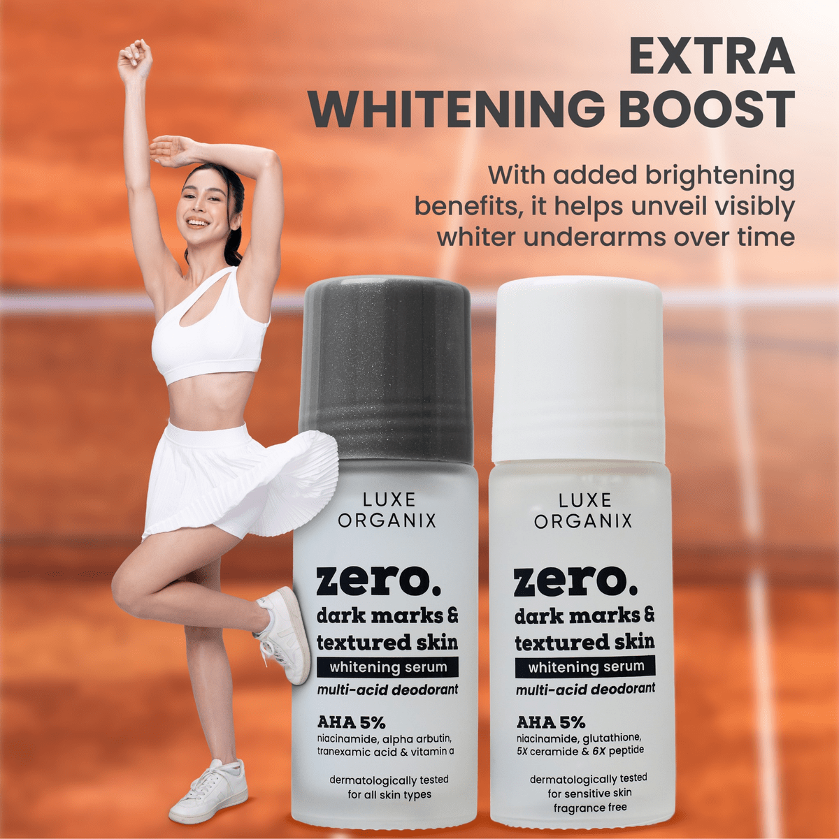 Luxe Organix Zero Dark Marks & Textured Skin Whitening Serum 50ml (FOR SENSITIVE SKIN) سيروم لوكس أورجانيكس لتفتيح البشرة وإزالة البقع الداكنة (للبشرة الحساسة) - Princess Cosmetics Qatar