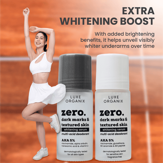 Luxe Organix Zero Dark Marks & Textured Skin Whitening Serum 50ml (FOR SENSITIVE SKIN) سيروم لوكس أورجانيكس لتفتيح البشرة وإزالة البقع الداكنة (للبشرة الحساسة) - Princess Cosmetics Qatar