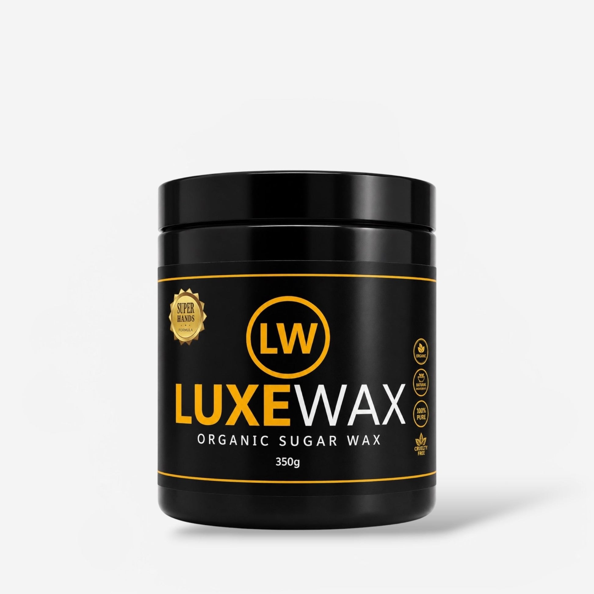 Luxewax Organic Sugar Wax 350g (Strips + Wooden Applicator) شمع السكر العضوي من لوكسواكس (شرائح + أداة تطبيق خشبية) - Princess Cosmetics Qatar