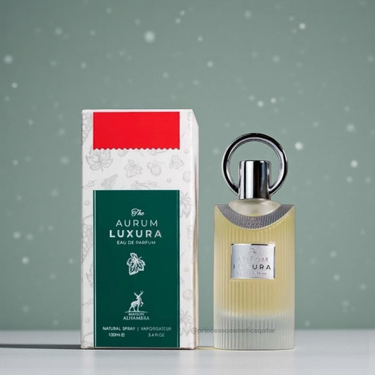 Maison Alhambra Aurum Luxura 100ml ميزون الحمراء أوروم لوكسورا - Princess Cosmetics Qatar