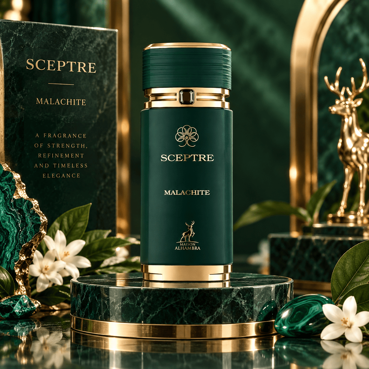 Maison Alhambra Sceptre Malachite 100ml ميزون الحمراء صولجان الملكيت - Princess Cosmetics Qatar