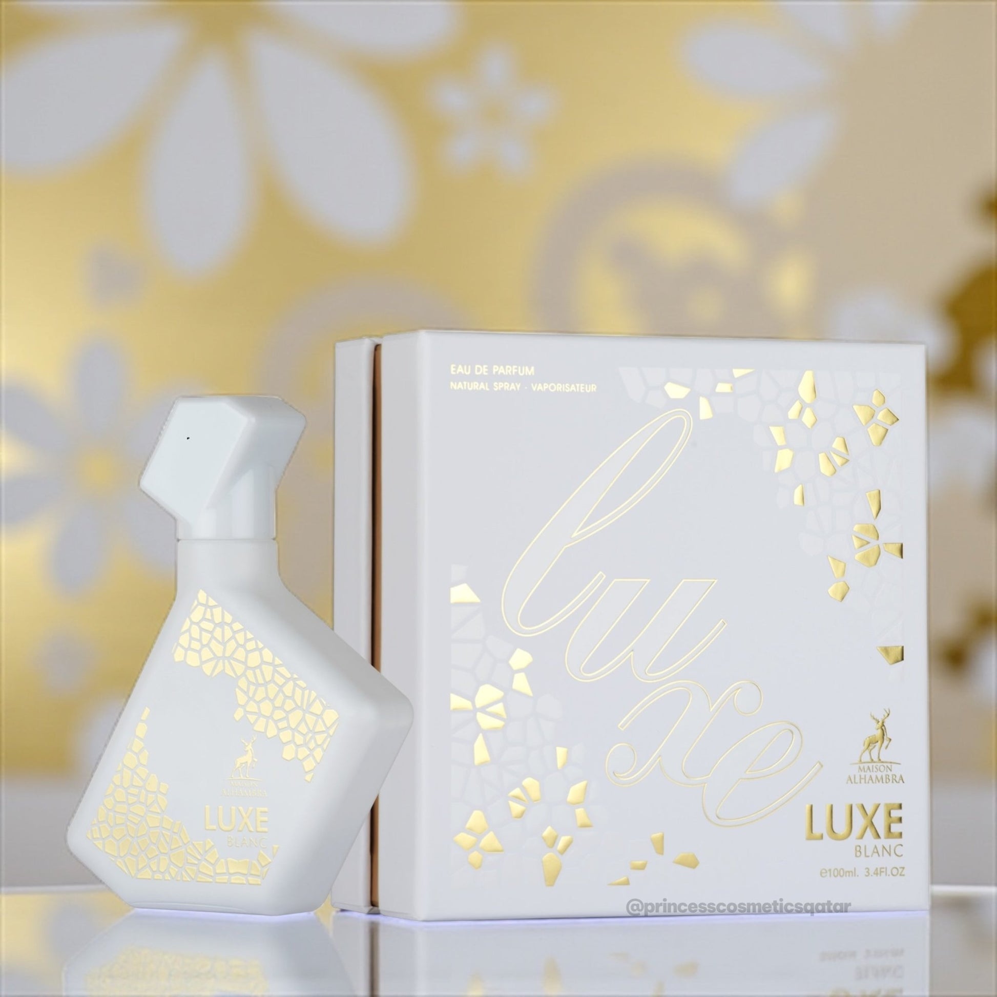 Maison Alhmabra Luxe Blanc White 100ml ميزون الحمراء لوكس بلانك وايت - Princess Cosmetics Qatar