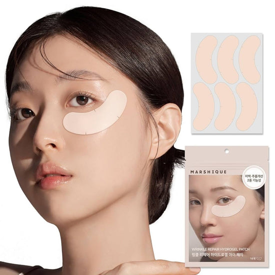 Marshique Wrinkle Repair Hydrogel Eye Patch (18 Patches) رقعة العين المائية لإصلاح التجاعيد من مارشيك - Princess Cosmetics Qatar