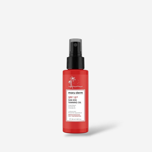Maruderm SPF 15+ Sun Kiss Tanning Oil 100ml زيت تسمير البشرة من ماروديرم بعامل حماية من الشمس 15+ - Princess Cosmetics Qatar