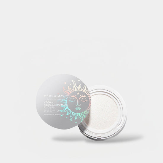 Mary&May Vegan Niacinamide Panthenol Sun Cushion 25g. ماري وماي نباتي نياسيناميد بانثينول وسادة الشمس - Princess Cosmetics Qatar