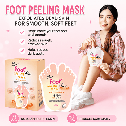 MB Guarantee Foot Peeling + Q10 Mask قناع تقشير القدمين ضمان MB + Q10 - Princess Cosmetics Qatar
