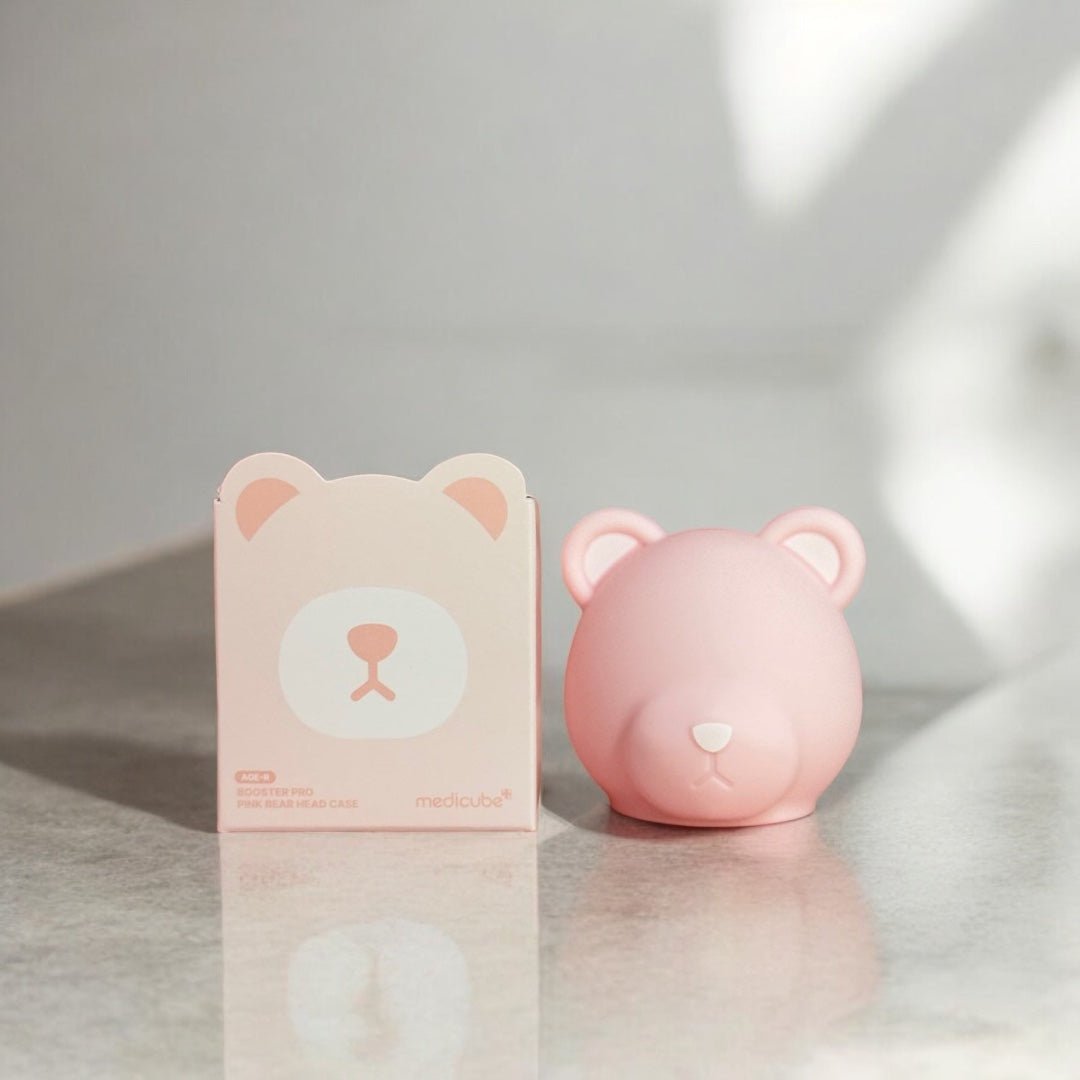 Medicube AGE - R Booster Pro Head Case - PINK BEAR غطاء رأس ميديكيوب إيج - آر بوستر برو - دب وردي - Princess Cosmetics Qatar