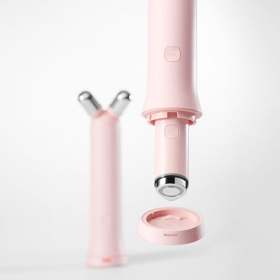 Medicube Age-R Booster V Roller Set Pink (Mini Plus + V Roller) مجموعة ميديكوب إيج-آر بوستر في رولر باللون الوردي (ميني بلس + بكرة التدليك على شكل حرف V) - Princess Cosmetics Qatar