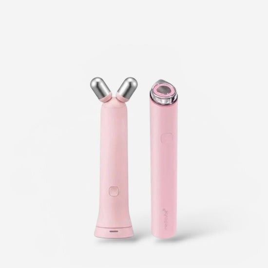 Medicube Age-R Booster V Roller Set Pink (Mini Plus + V Roller) مجموعة ميديكوب إيج-آر بوستر في رولر باللون الوردي (ميني بلس + بكرة التدليك على شكل حرف V) - Princess Cosmetics Qatar