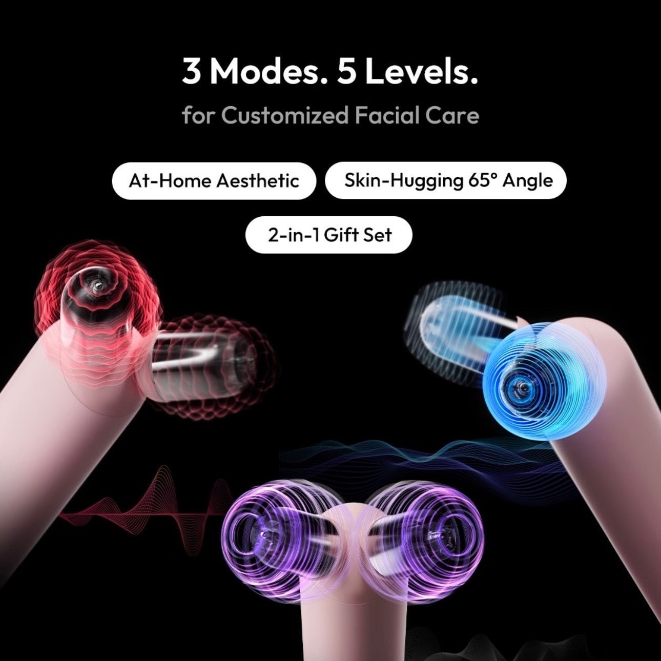 Medicube Age-R Booster V Roller Set Pink (Mini Plus + V Roller) مجموعة ميديكوب إيج-آر بوستر في رولر باللون الوردي (ميني بلس + بكرة التدليك على شكل حرف V) - Princess Cosmetics Qatar