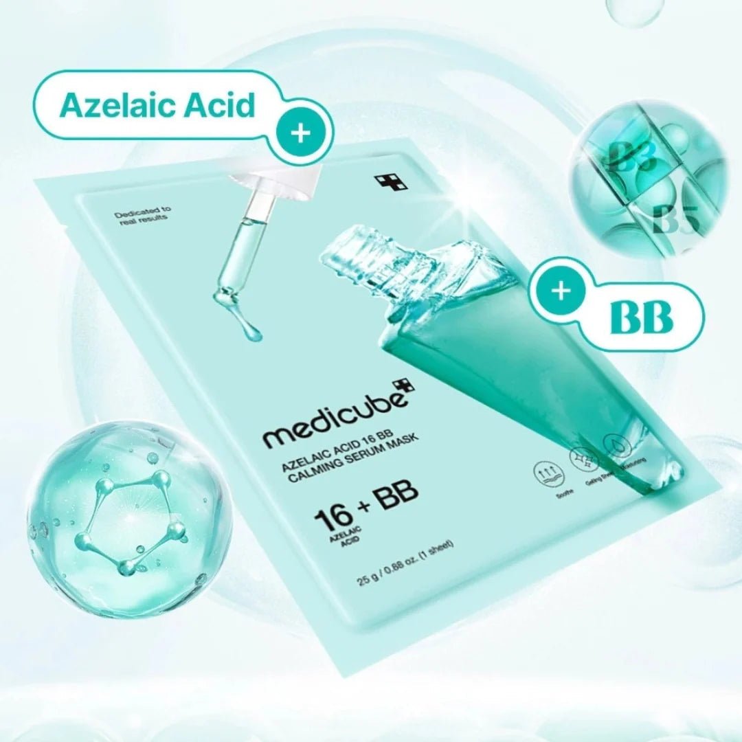 Medicube Azelaic 16 BB Calming Serum Mask (1 Sheet) قناع سيروم مهدئ من ميديكوب أزيليك 16 بي بي - Princess Cosmetics Qatar