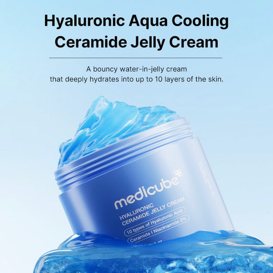 Medicube Hyaluronic Ceramide Jelly Cream 50ml كريم جيلي سيراميد حمض الهيالورونيك من ميديكيوب - Princess Cosmetics Qatar