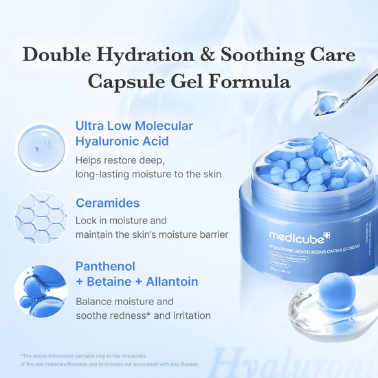 Medicube Hyaluronic Moisturizing Capsule Cream 50g كريم كبسولة مرطبة بحمض الهيالورونيك من ميديكيوب - Princess Cosmetics Qatar