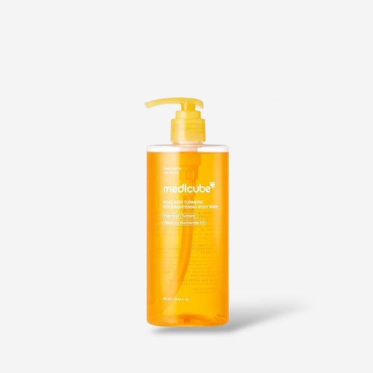 Medicube Kojic Acid Turmeric Brightening Body Wash 400ml غسول الجسم لتفتيح البشرة بحمض الكوجيك والكركم من ميديكوب - Princess Cosmetics Qatar