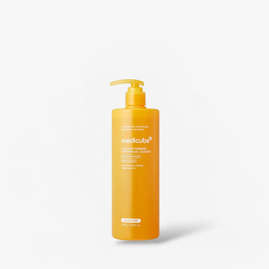 Medicube Kojic Acid Turmeric Gel to Foam Cleanser 500ml غسول رغوي من جل الكركم وحمض الكوجيك من ميديكوب - Princess Cosmetics Qatar