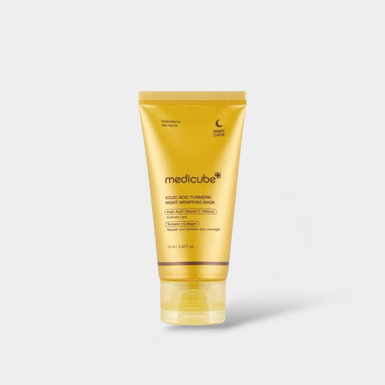 Medicube Kojic Acid Turmeric Night Wrapping Mask 75ml قناع ليلي من ميديكيوب بحمض الكوجيك والكركم - Princess Cosmetics Qatar