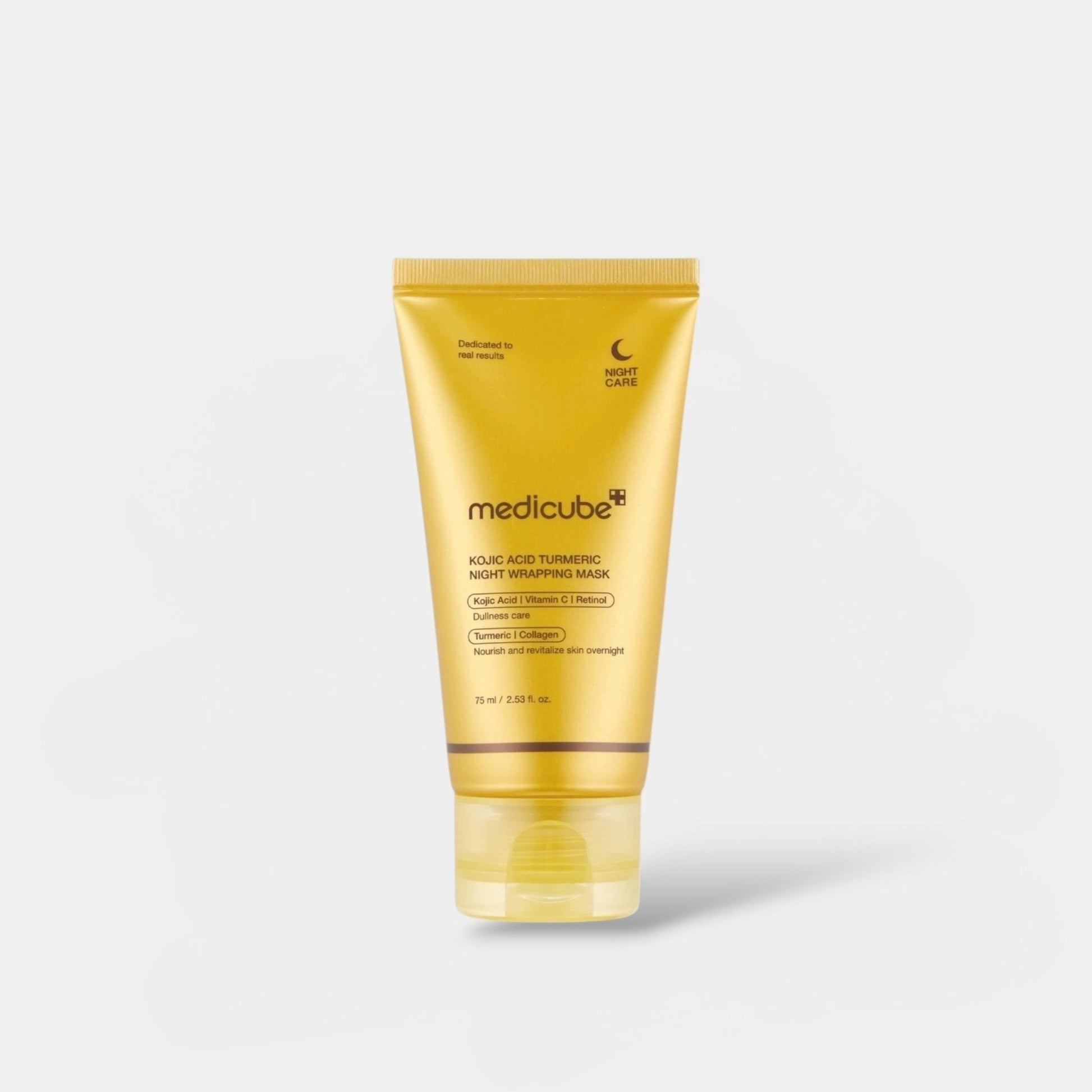 Medicube Kojic Acid Turmeric Night Wrapping Mask 75ml قناع ليلي من ميديكيوب بحمض الكوجيك والكركم - Princess Cosmetics Qatar