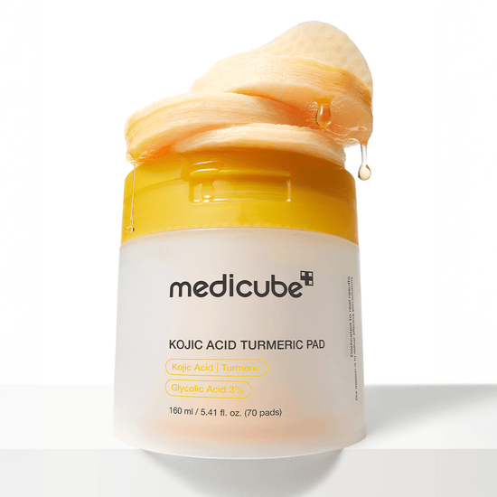Medicube Kojic Acid Turmeric Pad 160ml ضمادة الكركم من ميديكيوب بحمض الكوجيك - Princess Cosmetics Qatar