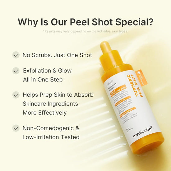 Medicube Kojic Acid Turmeric Peel Shot 80ml مقشر الجسم بالكركم وحمض الكوجيك من ميديكوب - Princess Cosmetics Qatar