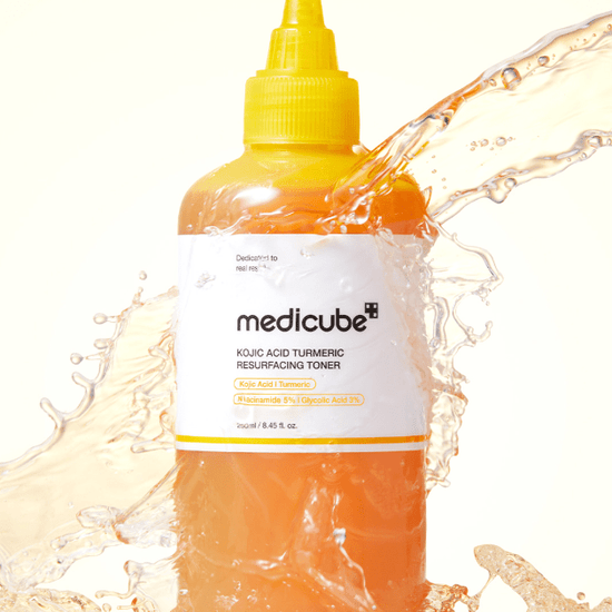 Medicube Kojic Acid Turmeric Resurfacing Toner 250ml تونر تجديد البشرة بحمض الكوجيك والكركم من ميديكيوب - Princess Cosmetics Qatar