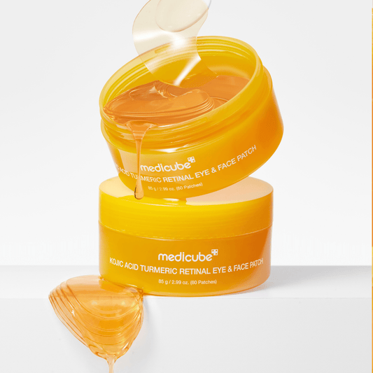 Medicube Kojic Acid Turmeric Retinal Eye Patch (60 Patches) ميديكيوب لصقات العين بحمض الكوجيك والكركم والريتينال - Princess Cosmetics Qatar