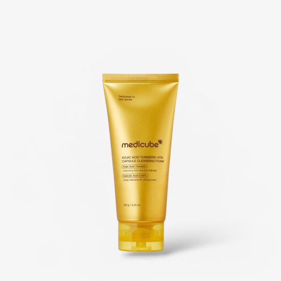 Medicube Kojic Acid Turmeric Vita CAPSULE Cleansing Foam 120g كبسولات ميديكوب المنظفة بحمض الكوجيك والكركم والفيتامينات - Princess Cosmetics Qatar