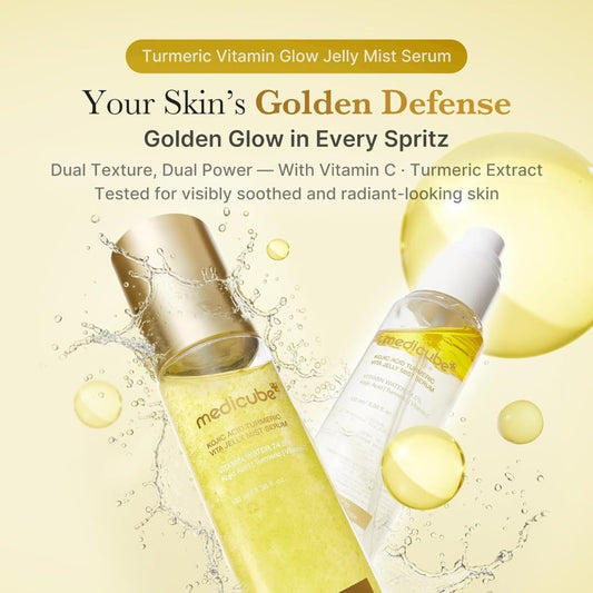 Medicube Kojic Acid Turmeric Vita Jelly Mist Serum 100ml سيروم ميديكوب بحمض الكوجيك والكركم وفيتامينات الجيلي - Princess Cosmetics Qatar