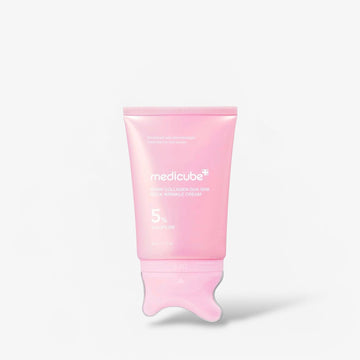 Medicube PDRN Collagen Gua Sha Neck Wrinkle Cream 90g كريم ميديكوب بي دي آر إن كولاجين غوا شا لعلاج تجاعيد الرقبة - Princess Cosmetics Qatar