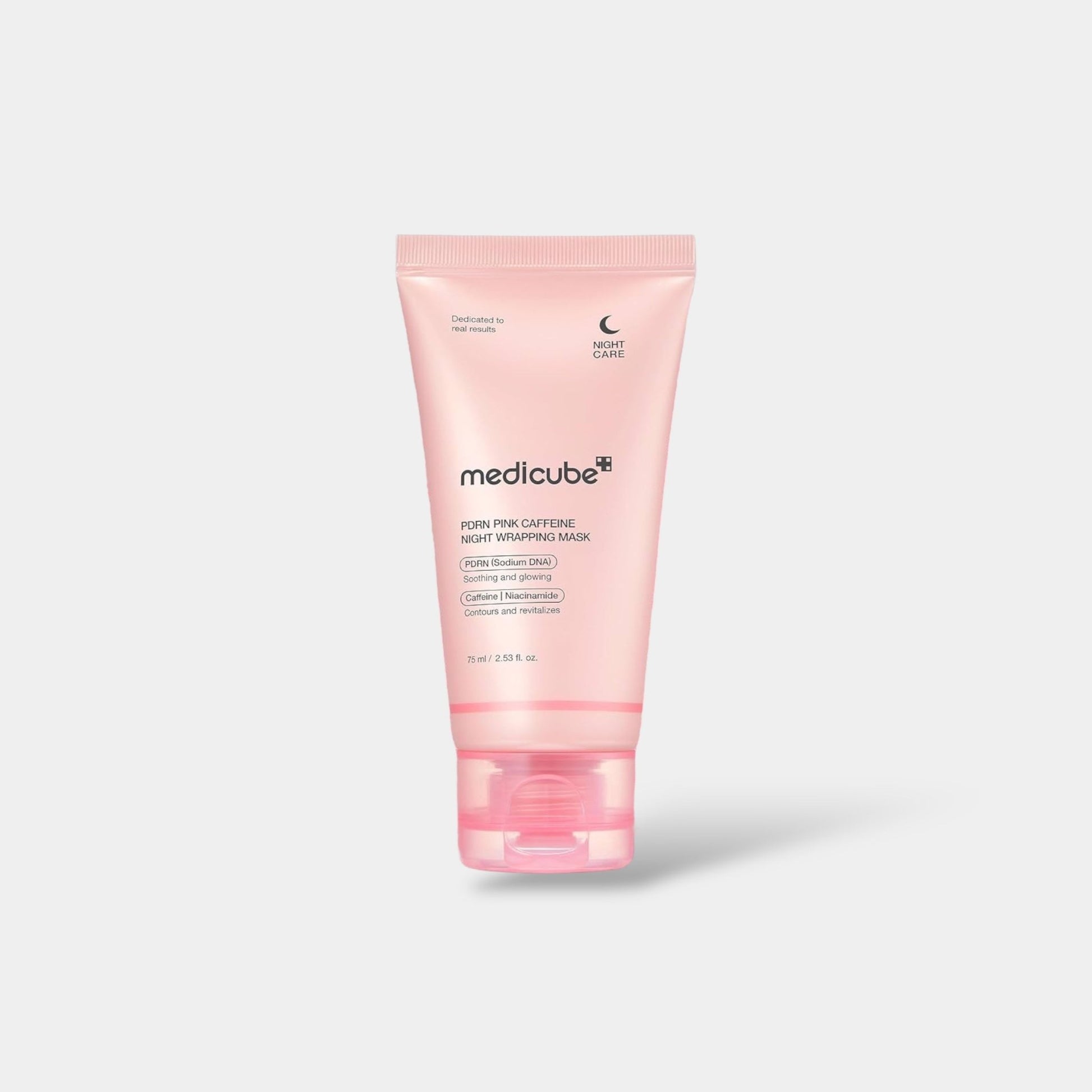 Medicube PDRN Pink Caffeine Night Wrapping Mask 75ml قناع ميديكيوب PDRN الوردي الليلي بالكافيين - Princess Cosmetics Qatar
