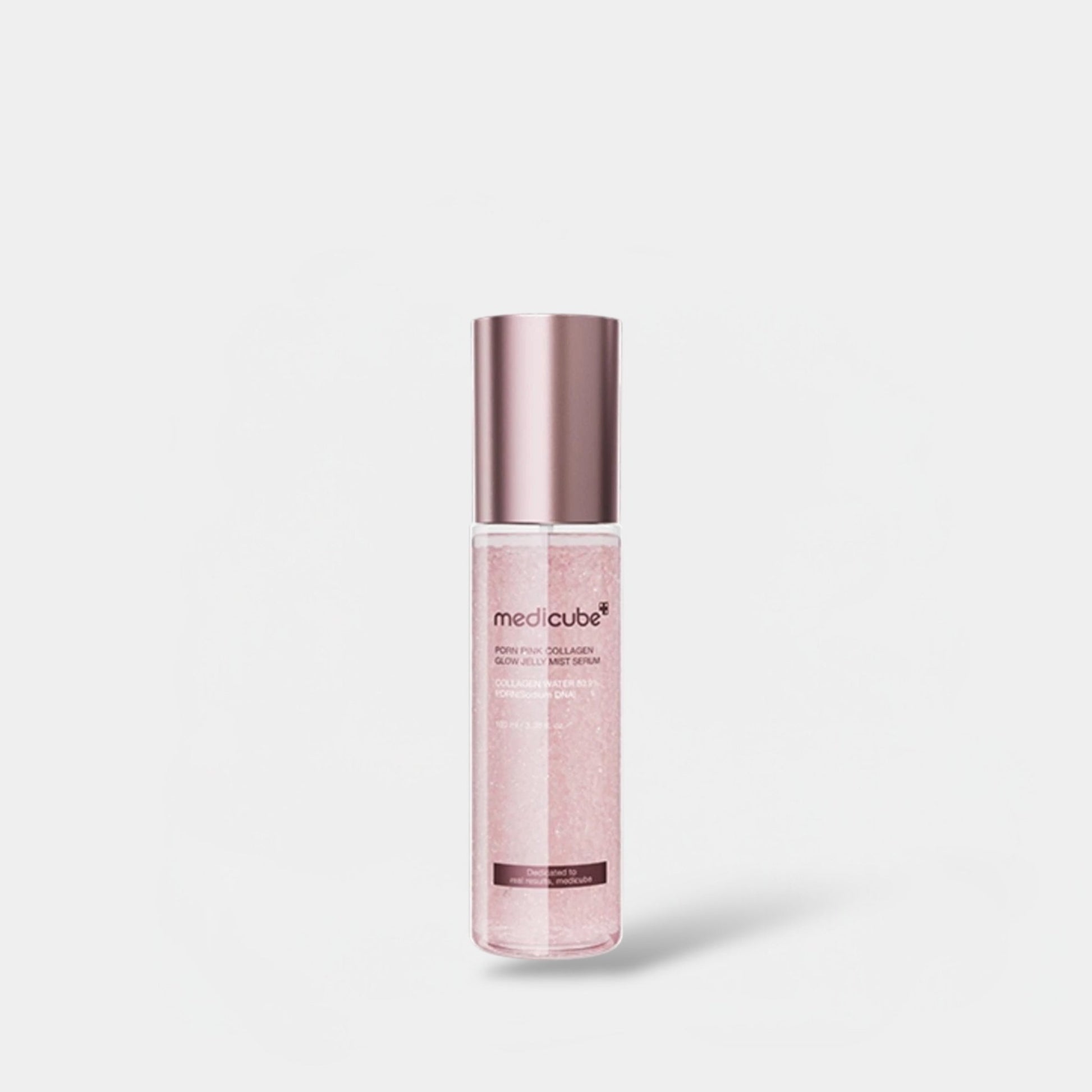 Medicube PDRN Pink Collagen Glow Jelly Mist Serum 100ml سيروم ميديكوب بي دي آر إن بينك كولاجين جلو جيلي ميست - Princess Cosmetics Qatar