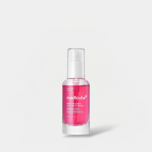 Medicube PDRN Pink Collagen Glow Jelly Serum 30ml سيروم ميديكوب بي دي آر إن بينك كولاجين جلو جيلي - Princess Cosmetics Qatar