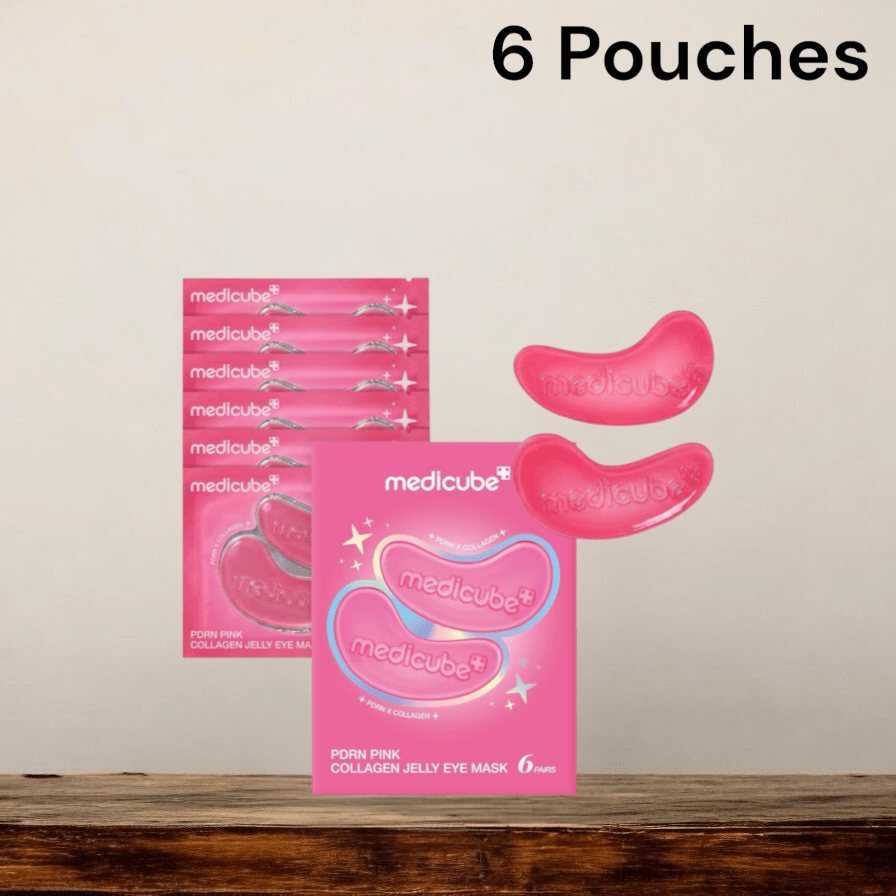 Medicube PDRN Pink Collagen Jelly Eye Mask قناع العين جيلي الكولاجين الوردي من ميديكوب PDRN - Princess Cosmetics Qatar