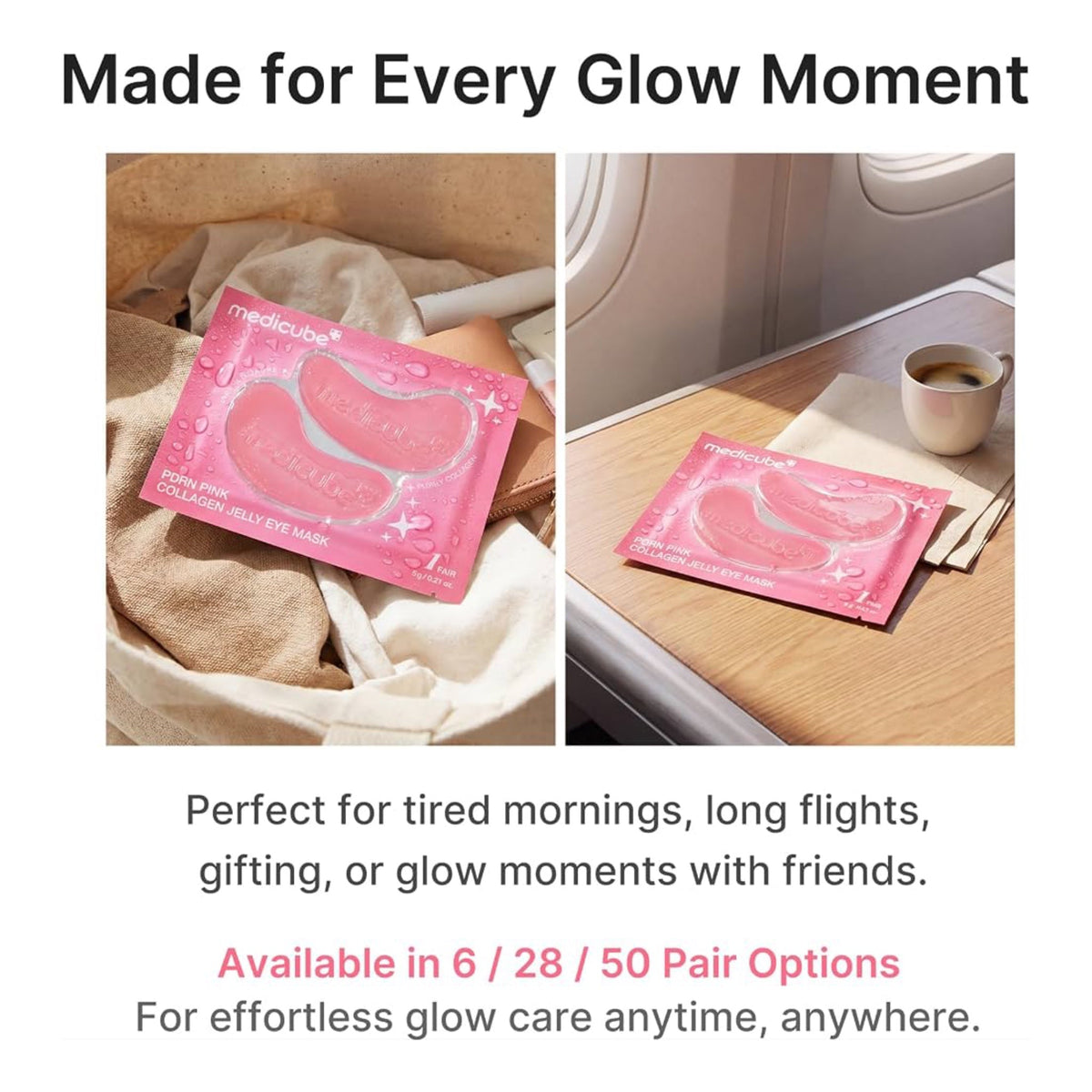 Medicube PDRN Pink Collagen Jelly Eye Mask قناع العين جيلي الكولاجين الوردي من ميديكوب PDRN - Princess Cosmetics Qatar
